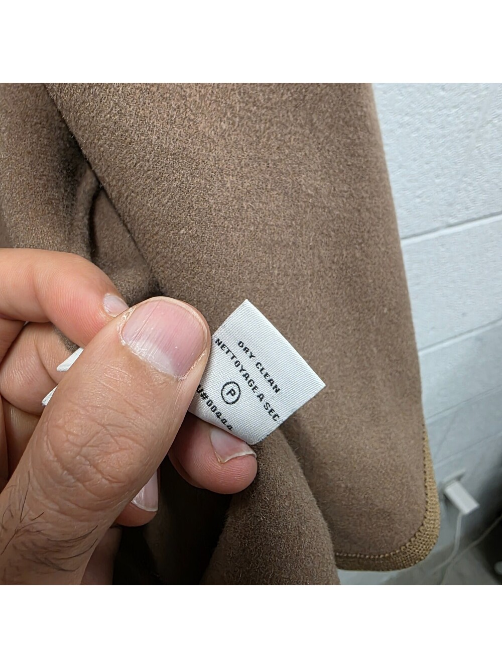 Diane Von Furstenberg Jenna Belted Reversible Wool Coat Beige Sand M - Picture 10 of 13